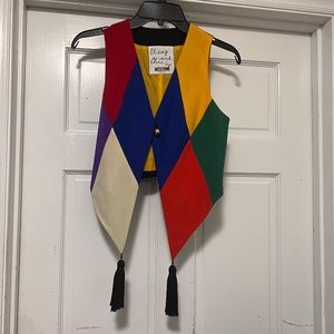 Moschino cheap and chic multicolor jester style vest